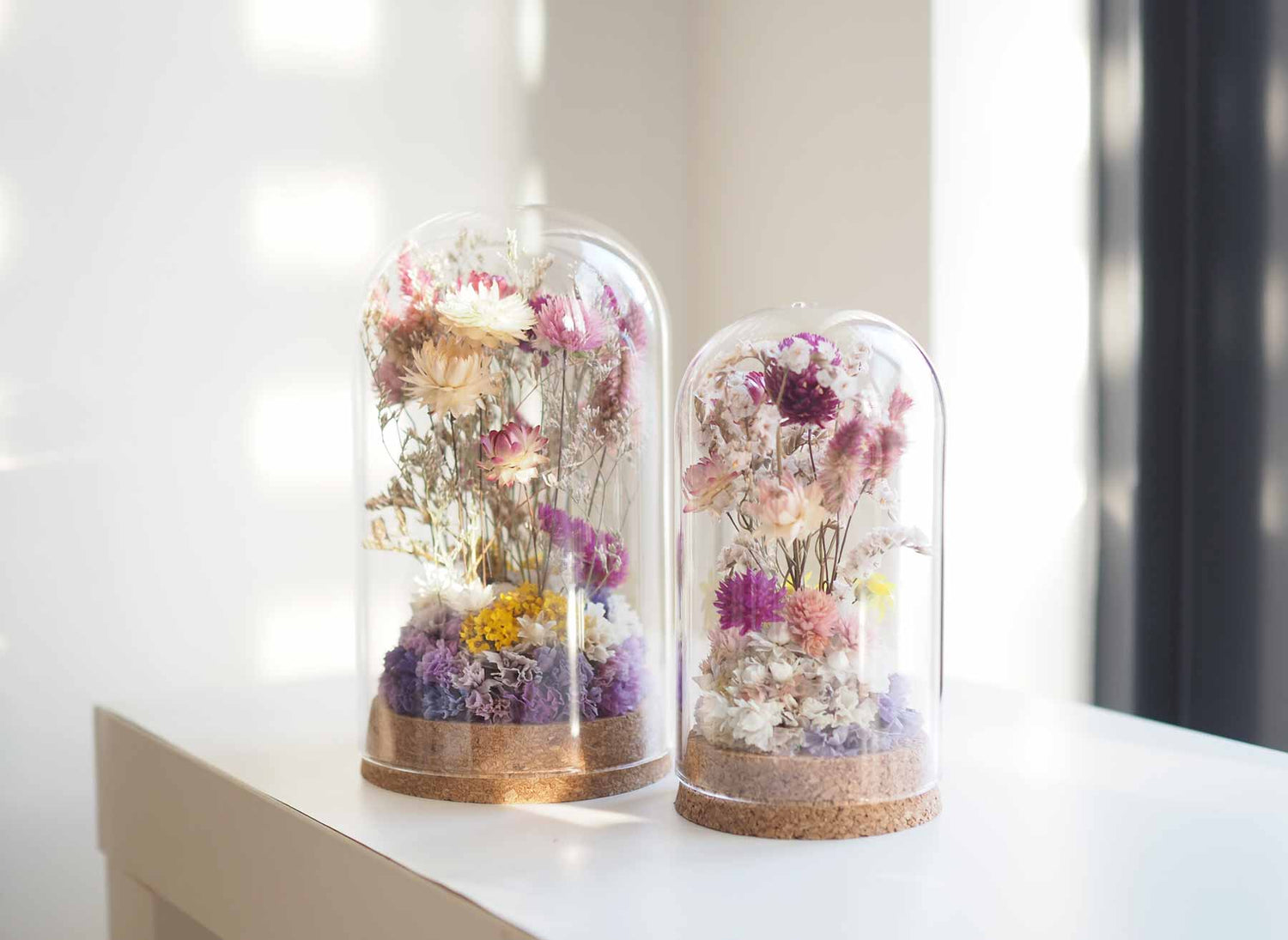 ANYA - colourful dried flower cloche1