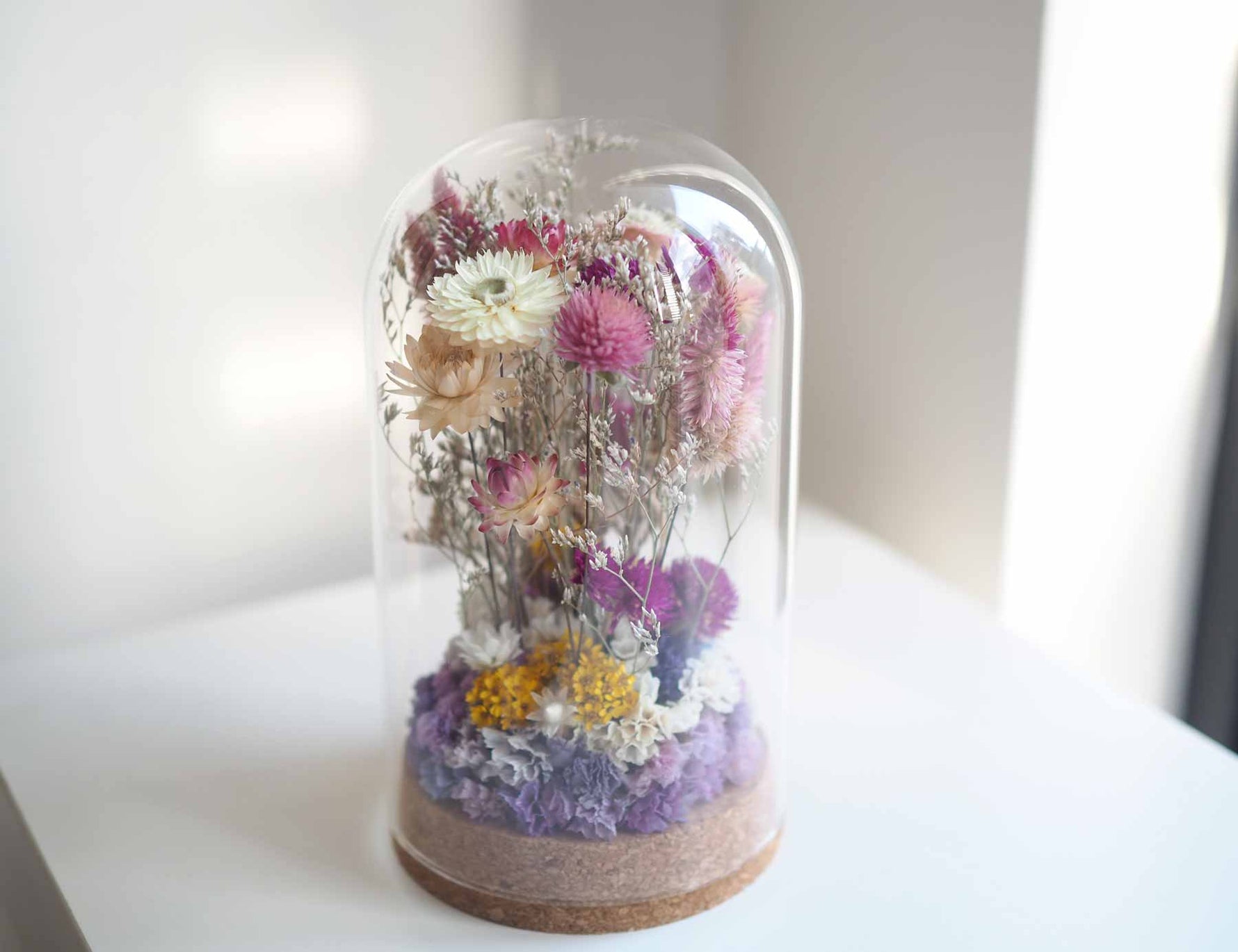 ANYA - colourful dried flower cloche3