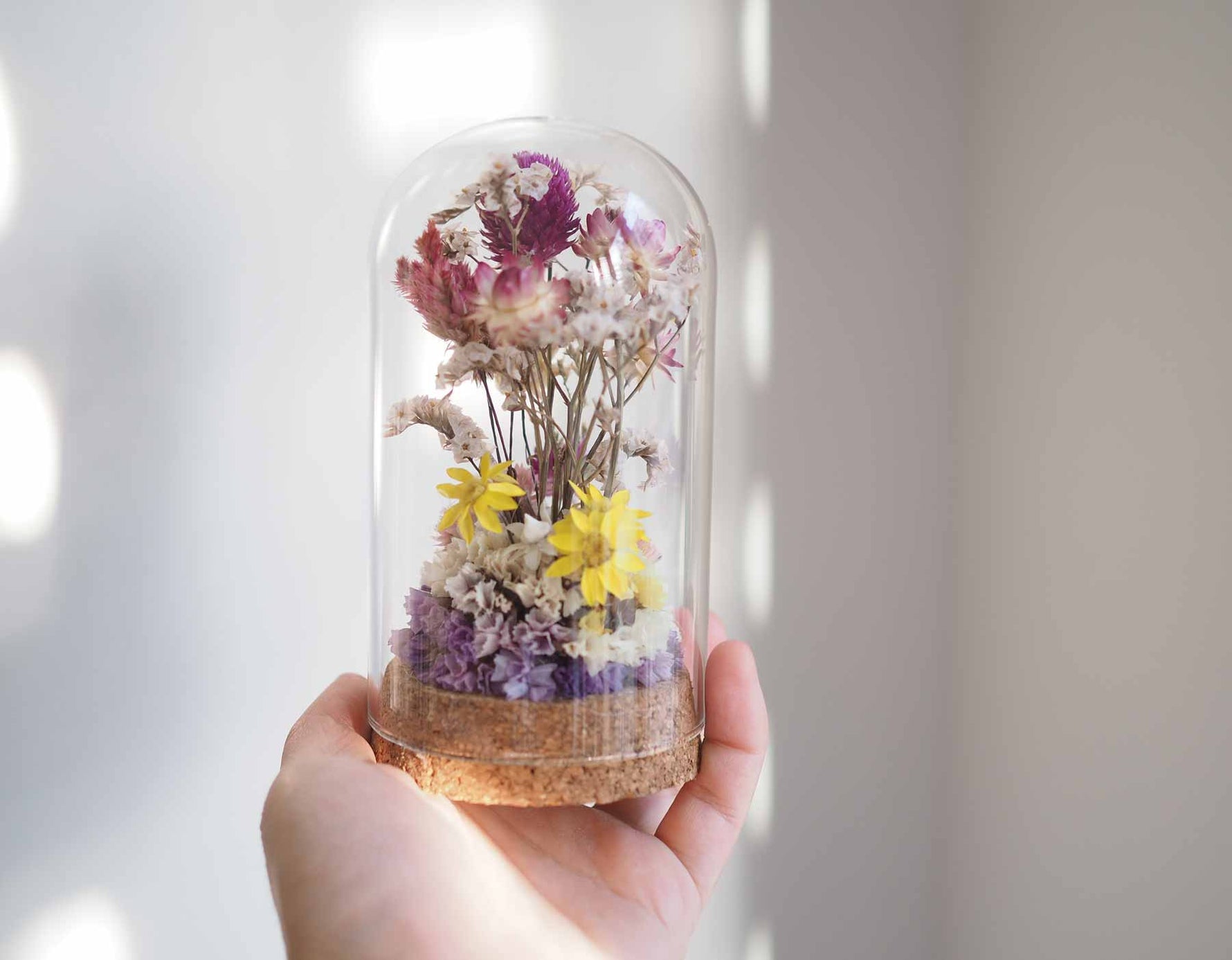 ANYA - colourful dried flower cloche6
