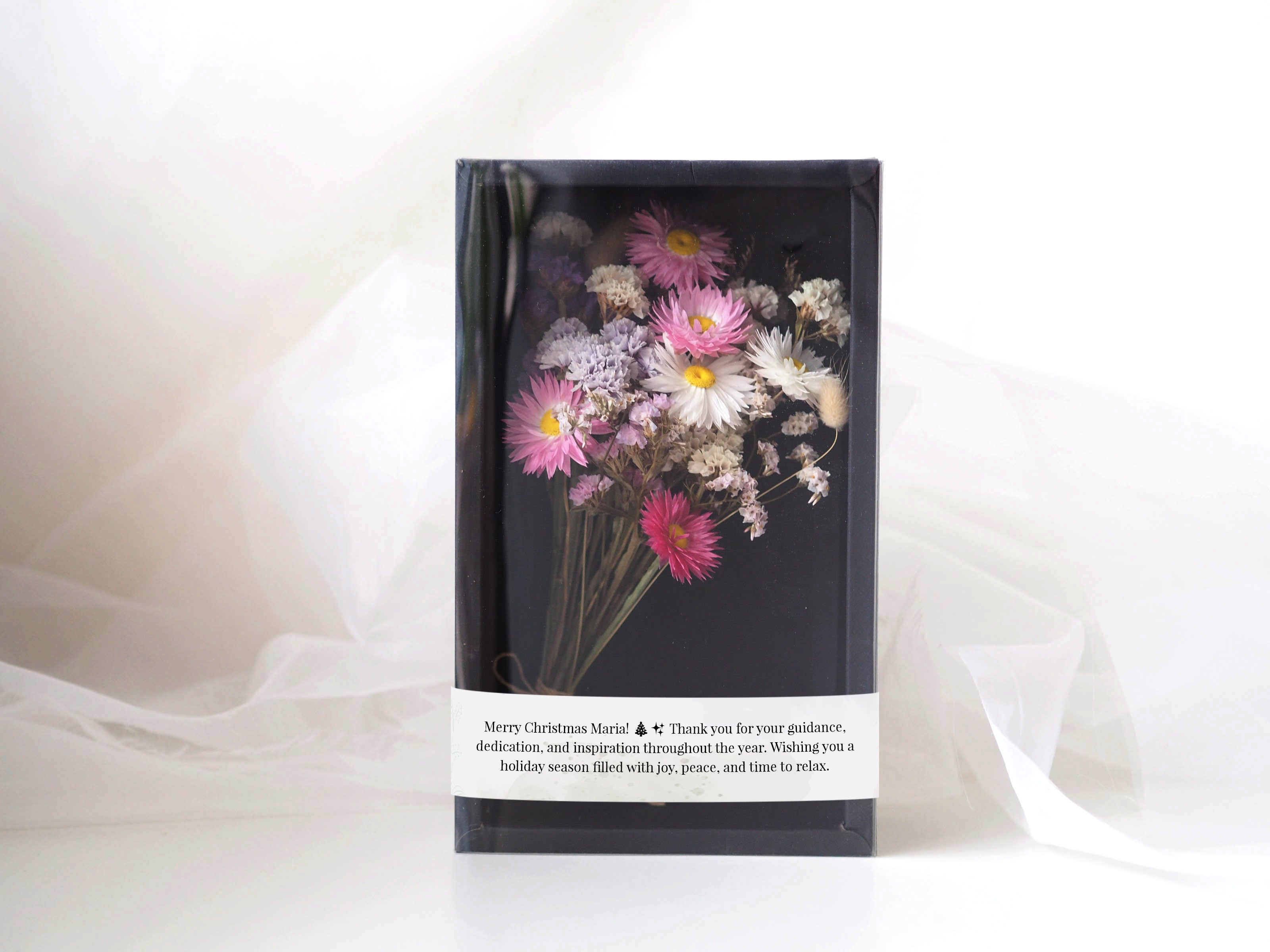 EVELYN - Personalised Dried Bloom Message Box1