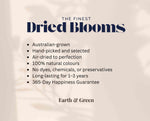 Earth & Green Offer the Finest Dried Flowers in Australia. Our Product Promise