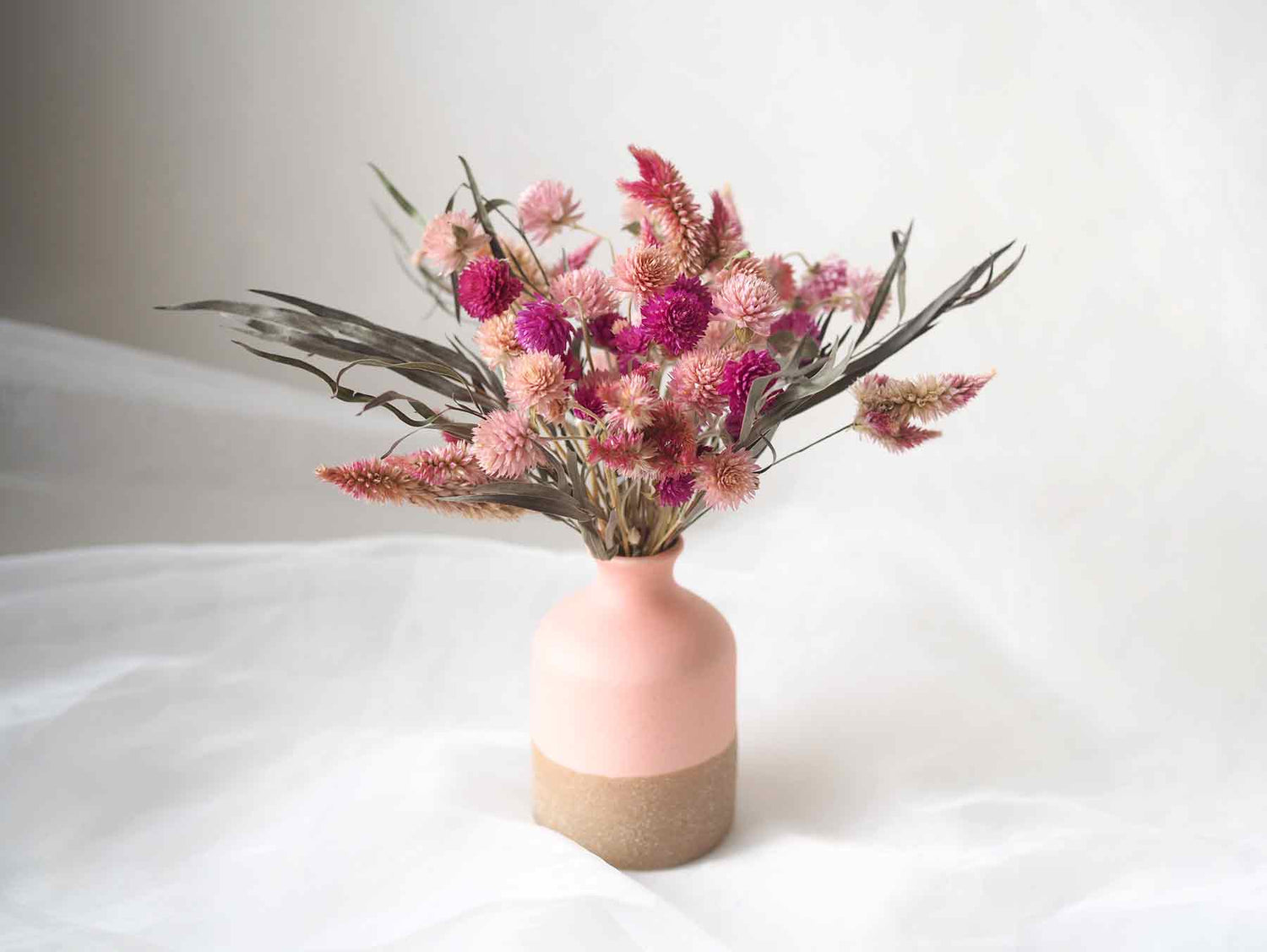 MEI - dried pink and purple dried flowers