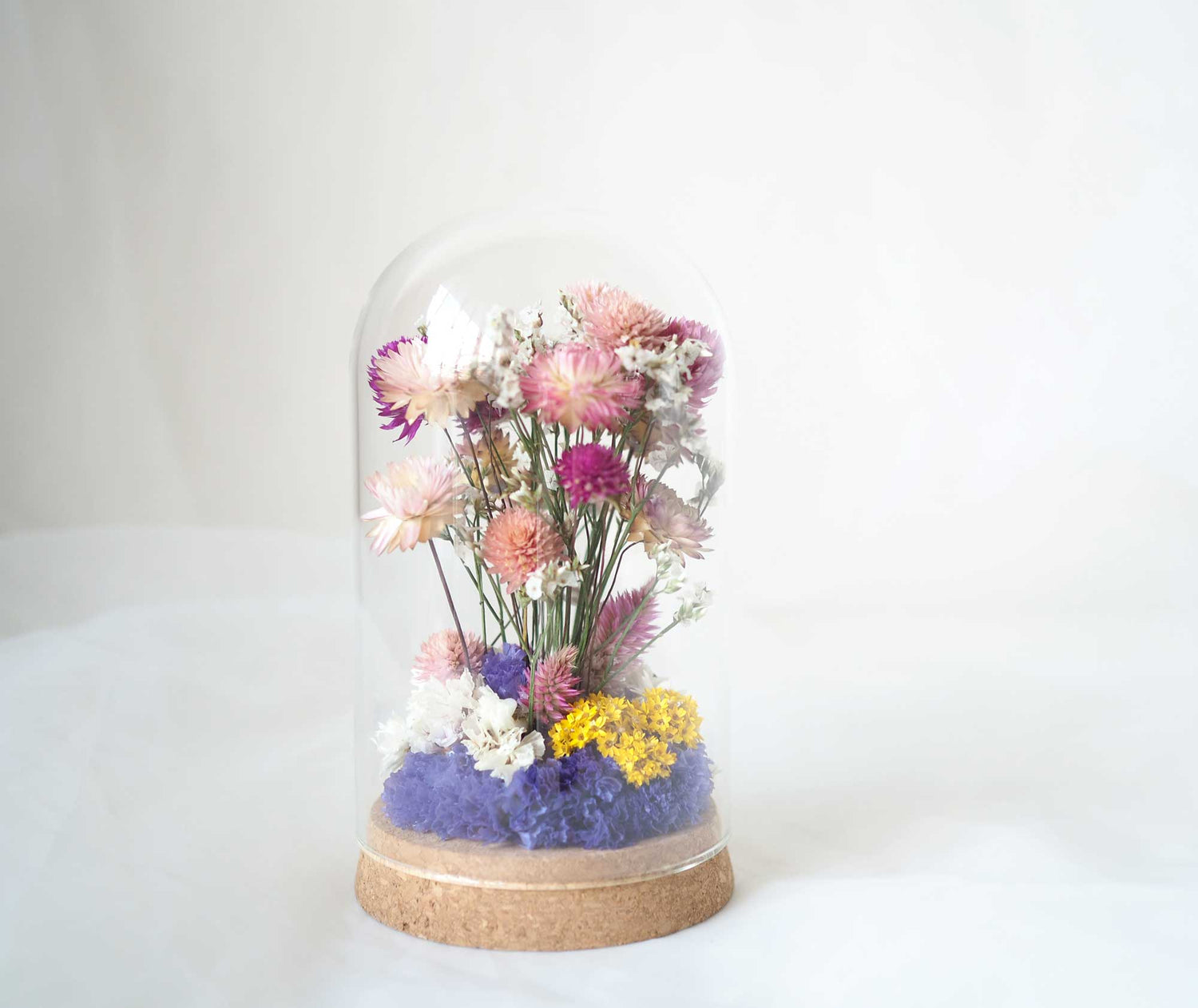 ANYA - colourful dried flower cloche