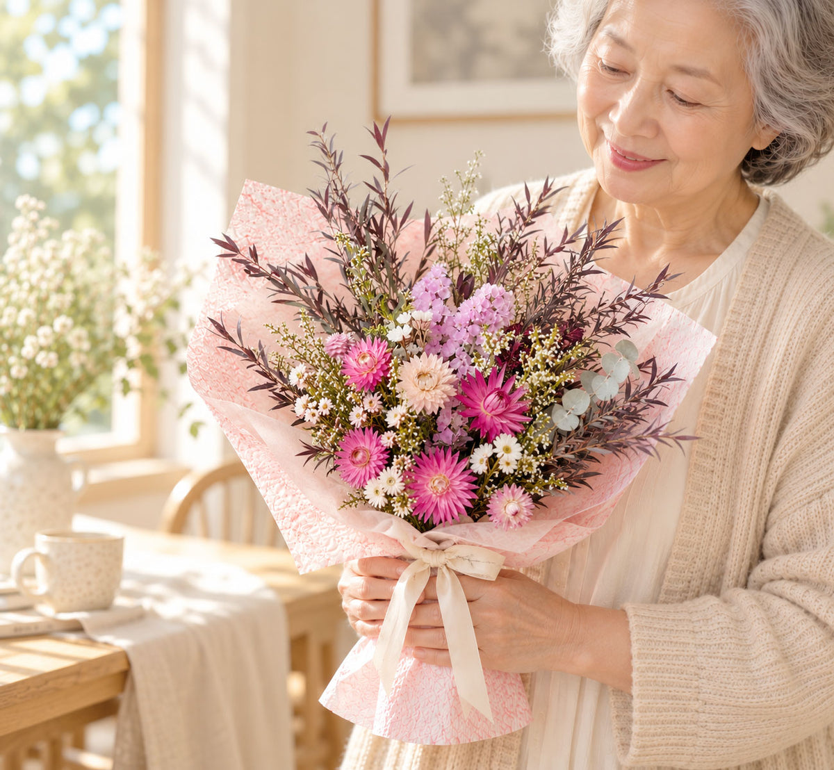 SIRA - self-standing dried flower bouquet