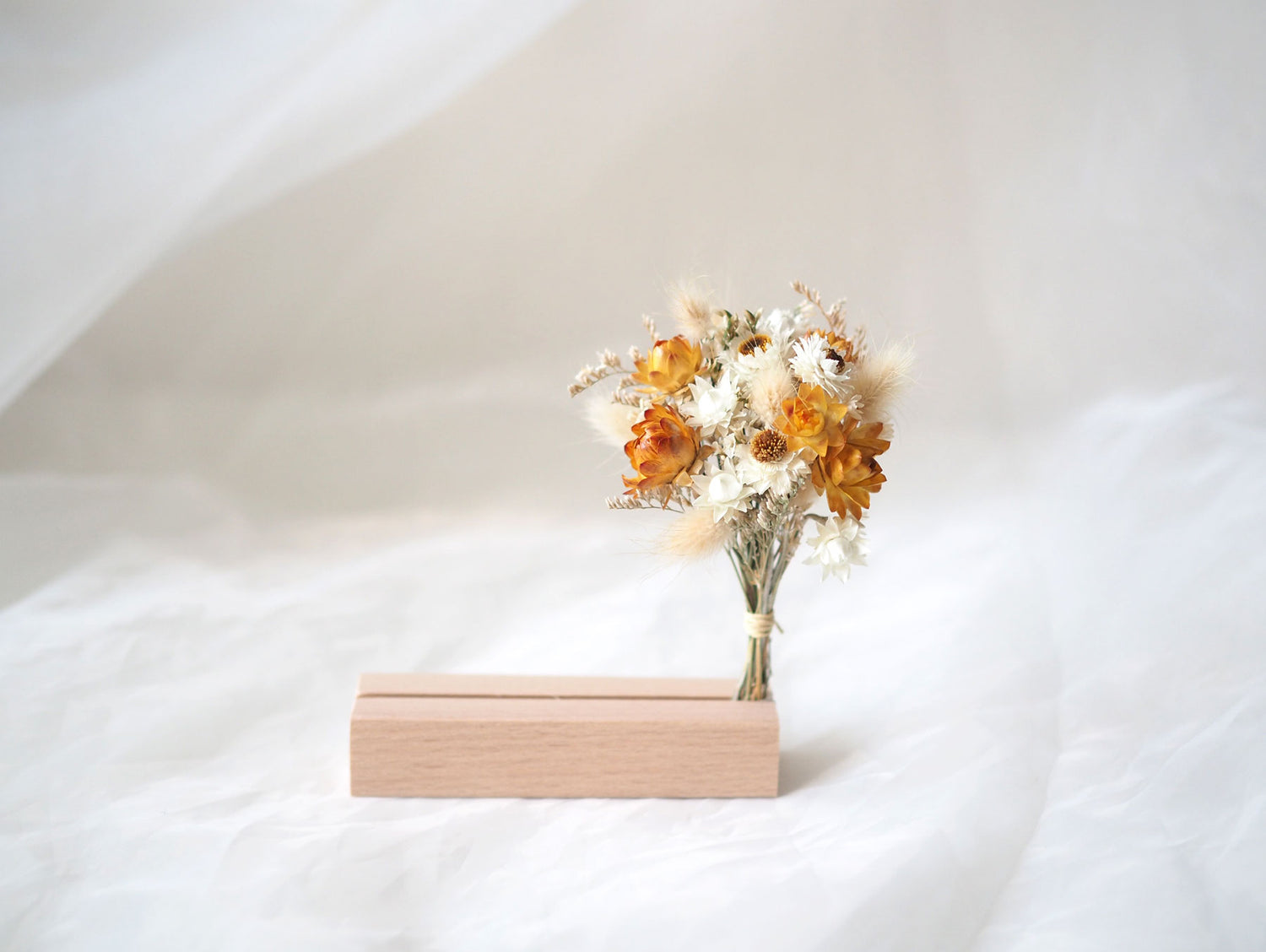 Yellow Dried Flower Photo and Card Holder